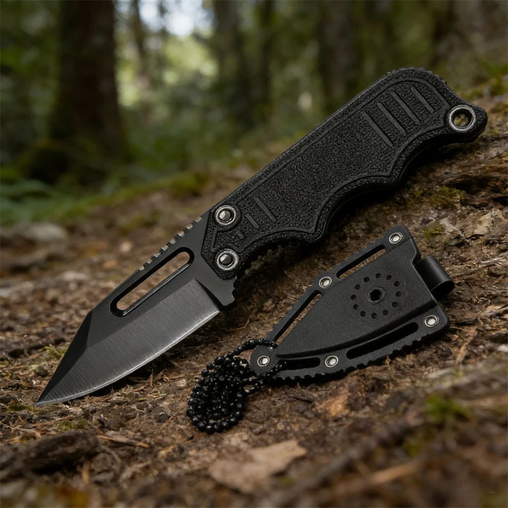 

Нож с фиксированным лезвием для кемпинга, мини-брелок на шею, атласное простое лезвие, ручка G10, чехол из АБС-пластика, инструмент для выживания на открытом воздухе, EDC