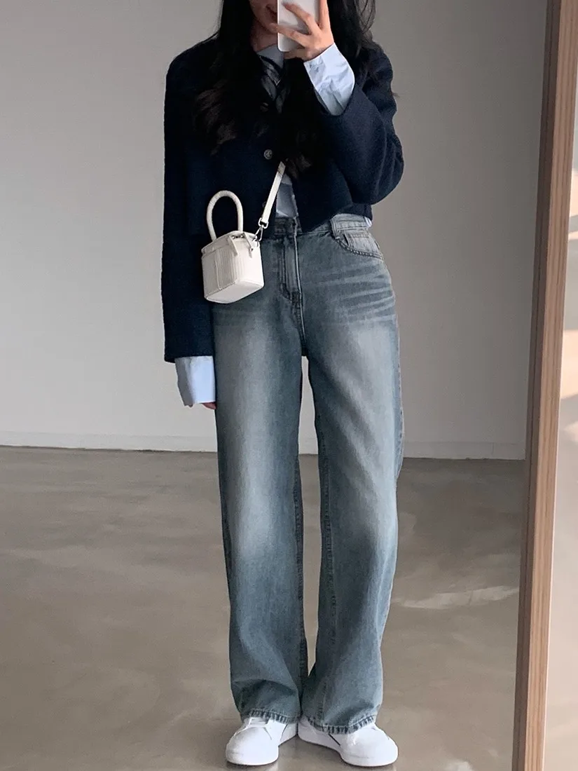 Chaqueta Corta Acolchada de Cintura Alta para Mujer, Estilo Coreano, Ropa de Abrigo de Primavera, Cárdigan Abierto de Manga L...