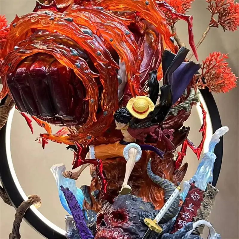 Auf Lager 25 cm Anime Ruffy One Piece Actionfigur – Monkey D. Ruffy Gear 5 Big Karma Fire PVC Statue Sammlerstück Modell Spielzeug Geschenk