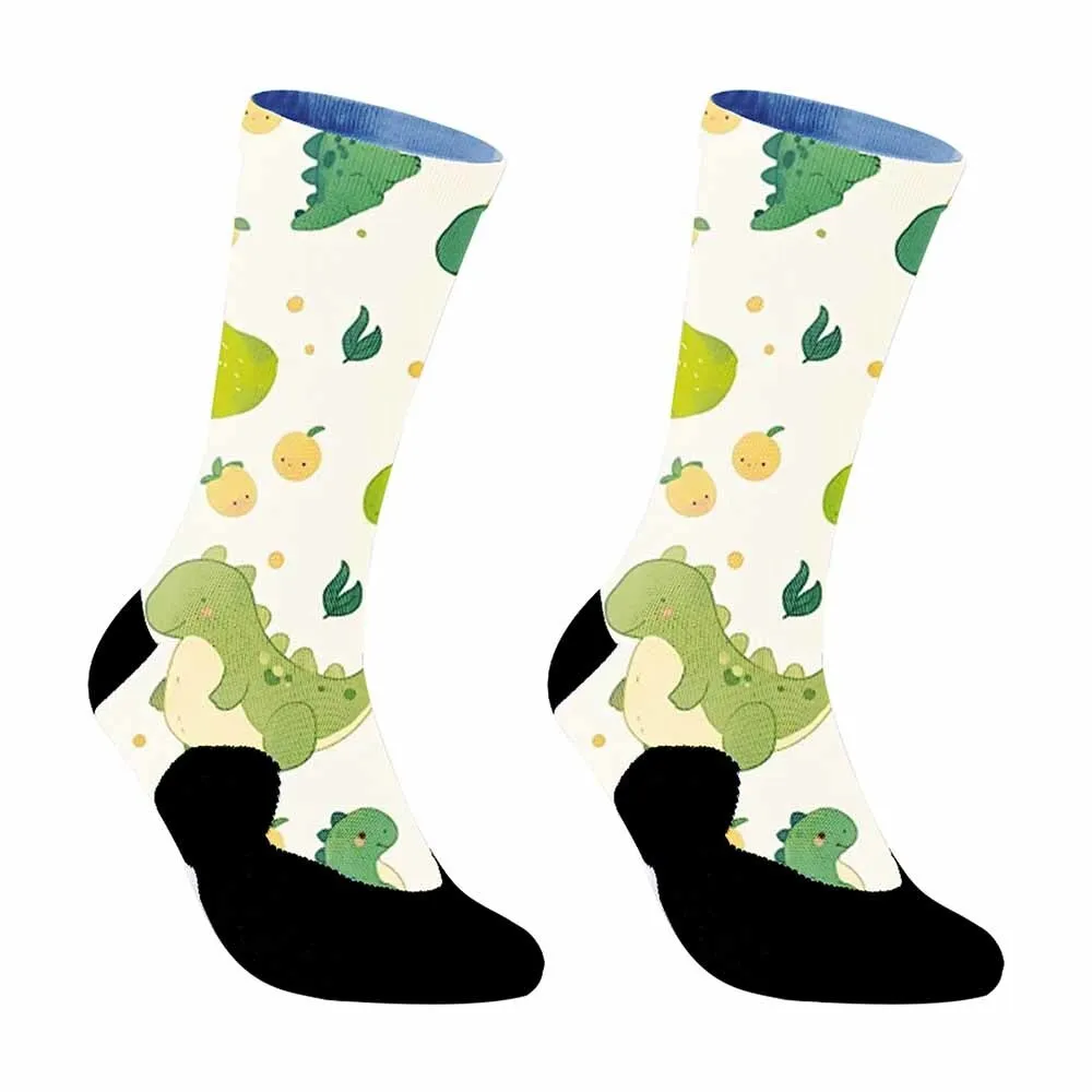 Cute little dinosaur sports cycling socks, breathable, unisex, suitable for outdoor sports enthusiasts and more people