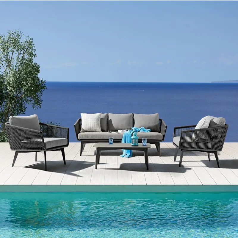 

Outdoor sofa rattan courtyard rattan chair combination outdoor balcony