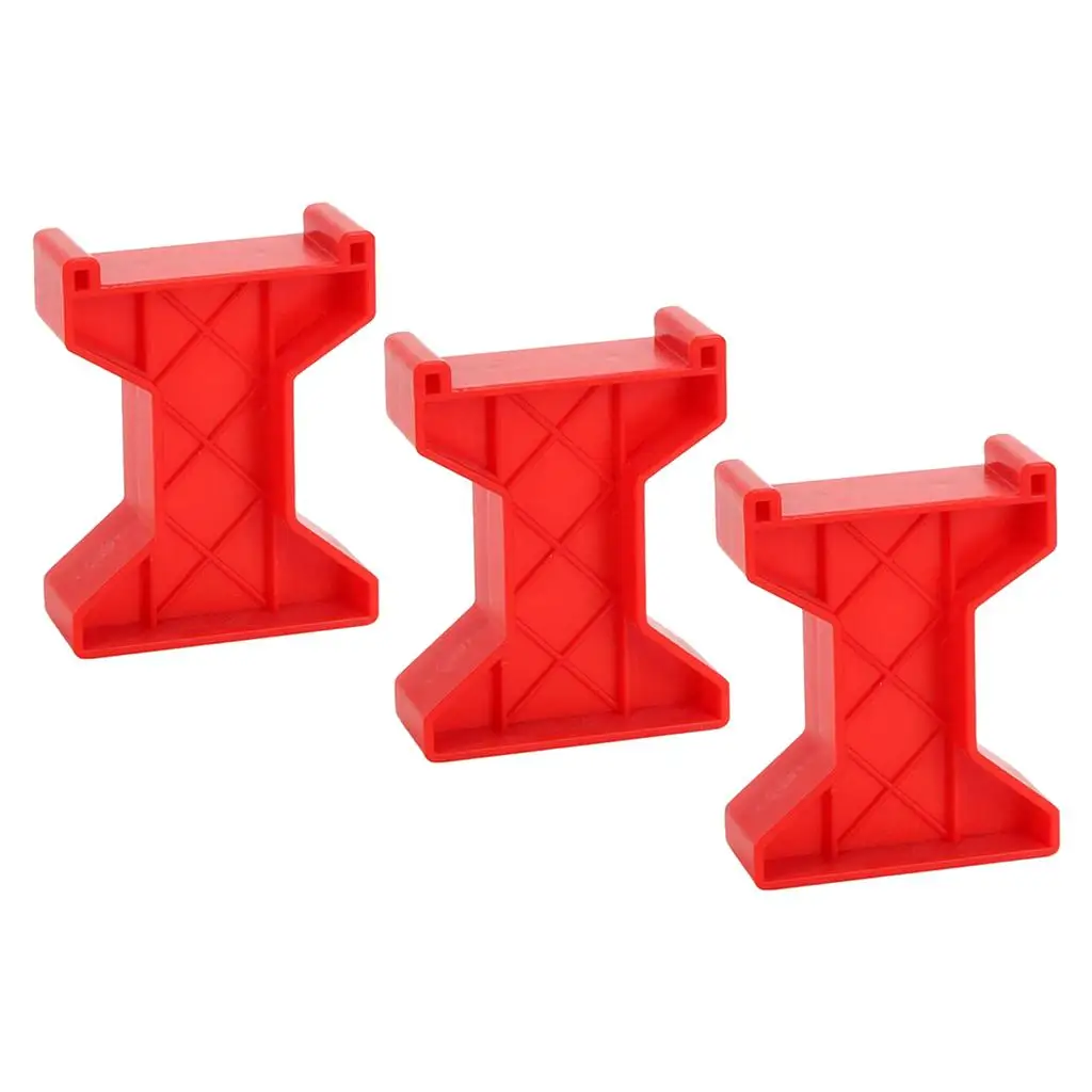 2x 3pcs Train Bridge Piers Support Wooden Track Railway Accessories Style A Red