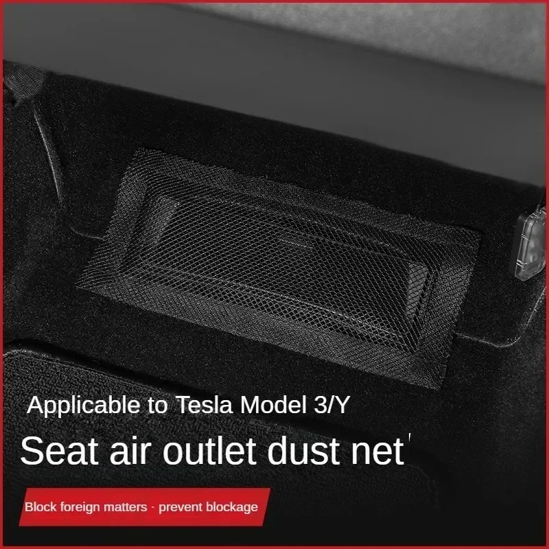 For Tesla Model 3/Y Air Outlet Under Seat Protective Cover 1 Pair Car Auto Vent Mesh Covers Air Conditioner Outlet Filter Cover