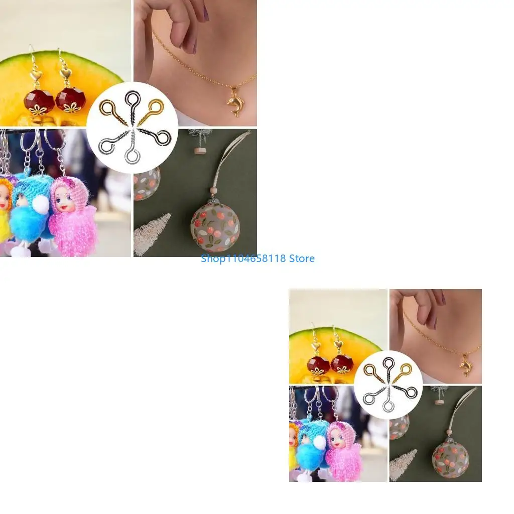 

600 кусочков маленький винтовой игло для глаз Мини -металлический кольцо гвоздь.