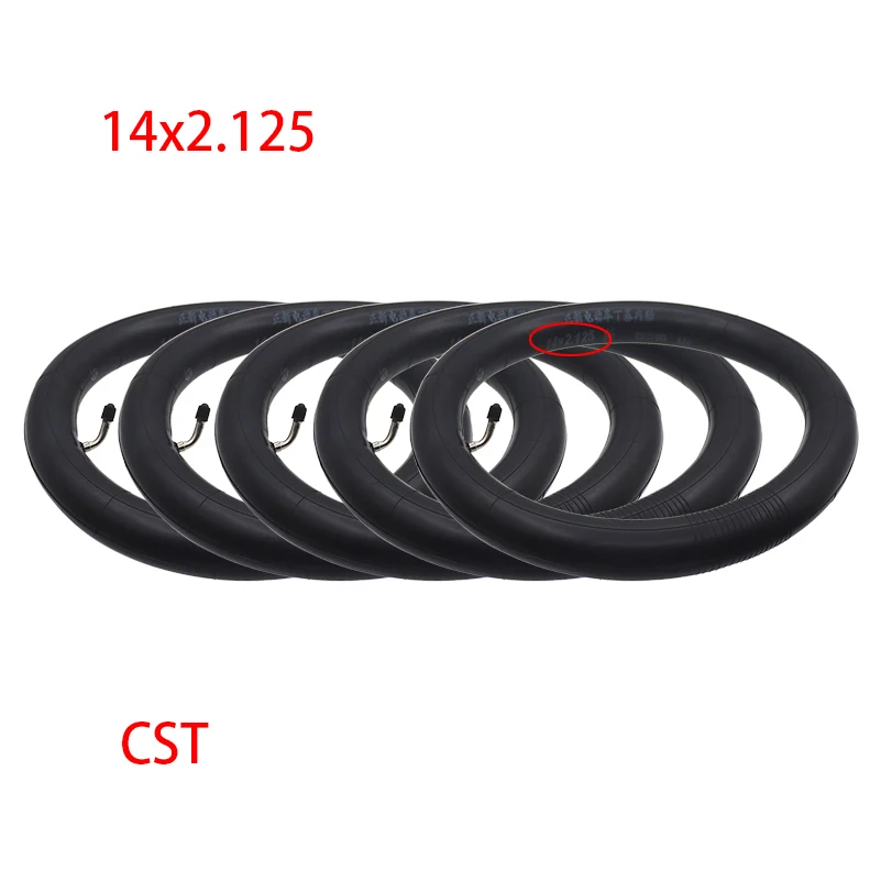 

5/10 PCS 14 Inch CST 14x2.125 Inner Tube With A Bent Angle Valve Stem Fits Many Gas Electric Scooters Tyre Parts