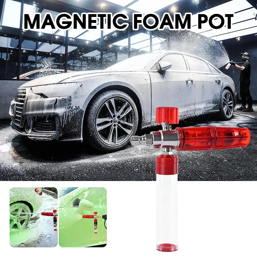 

Pressure Washer Stainless Steel Foam Cannon Foam Generator 360° Connector, Foam Adjustable With 1/4” Quick Thicker Snow S2L8