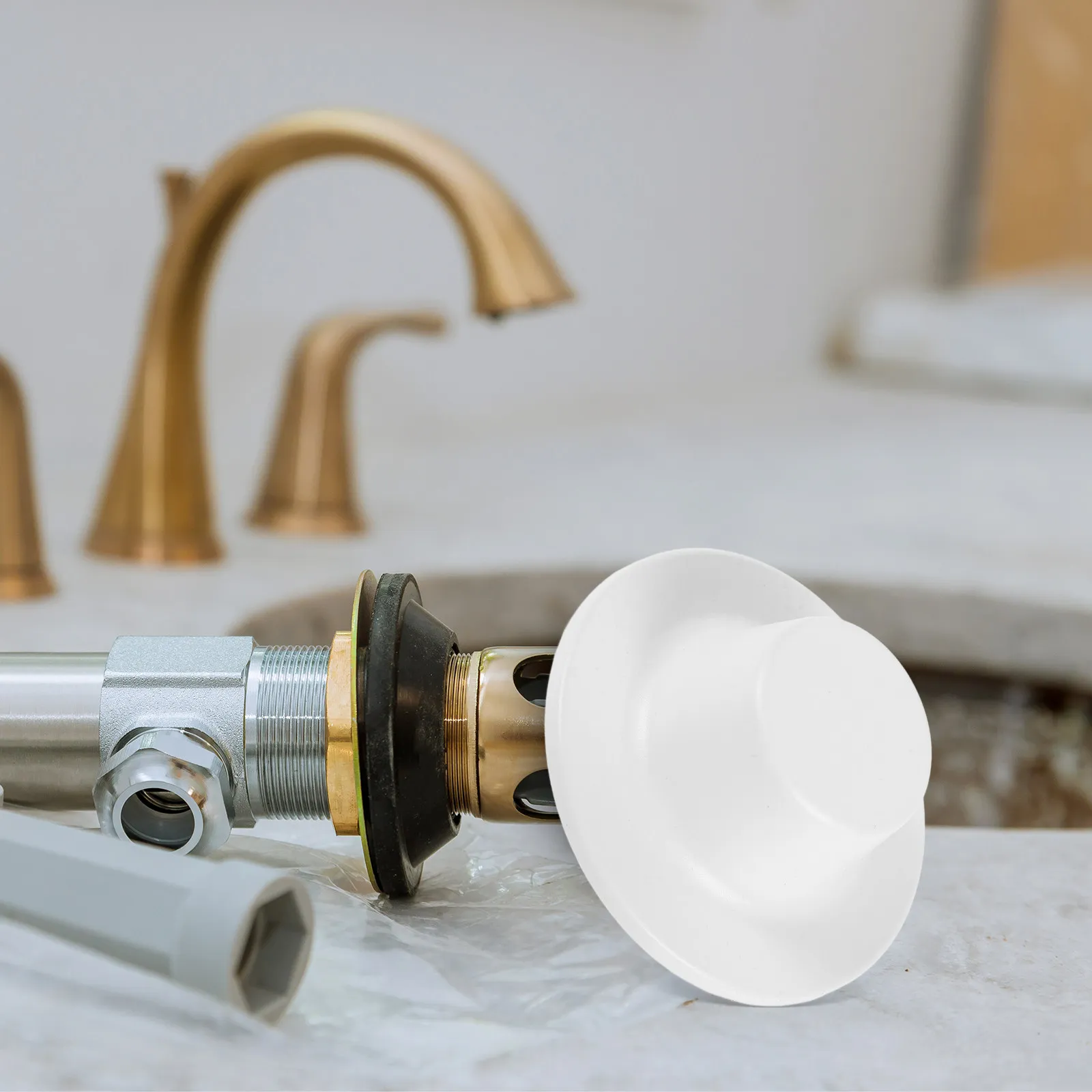 3pcs Pipe Cover Decorative Escutcheon Cap for Wall Plumbing Openings, Modern Sleek Bathroom Pipe Covers