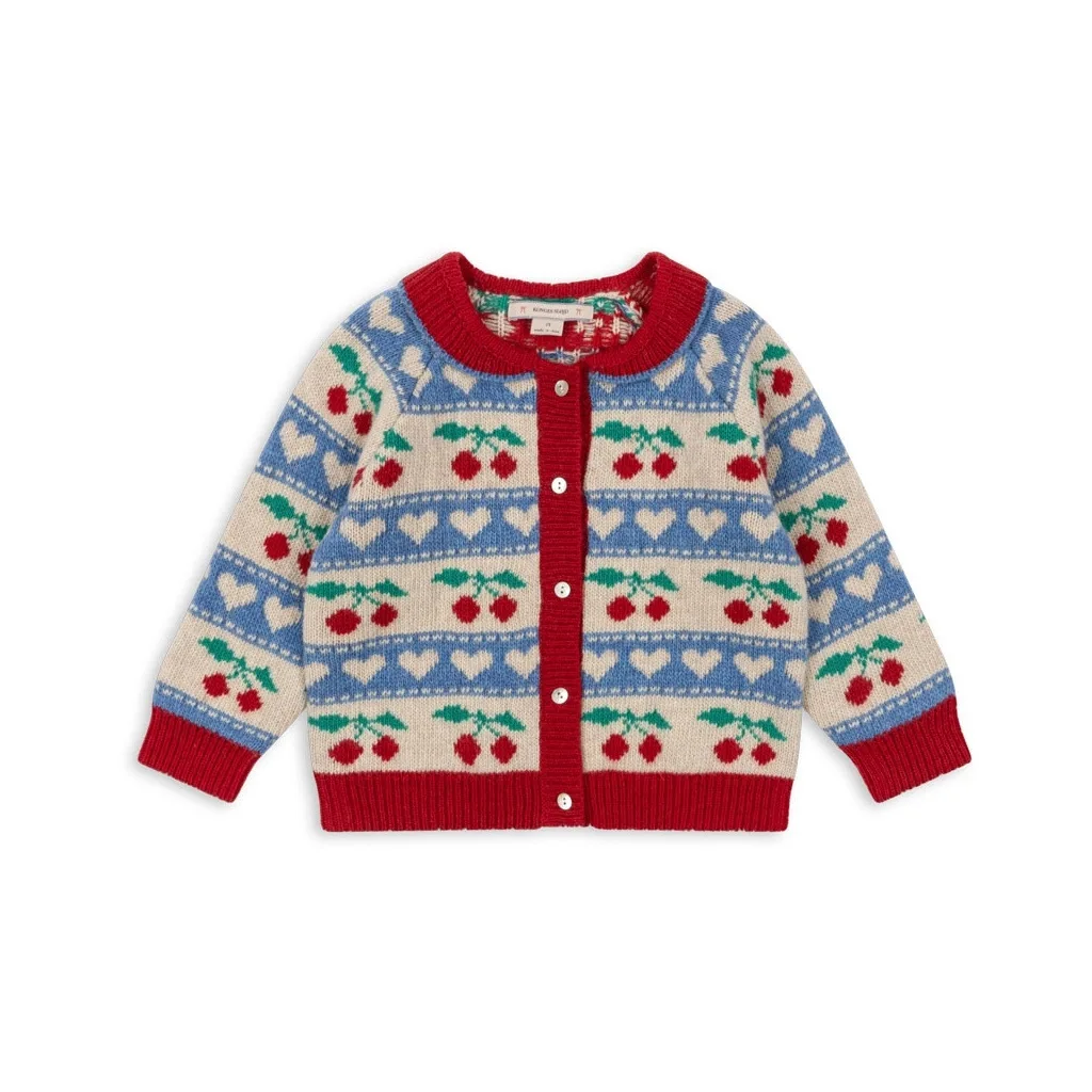 Korean Children\' s Clothes Knitted Sweater 2024 New Autumn Winter Baby Girl Outwear Cardigan Coat Children\'s Clothings Top