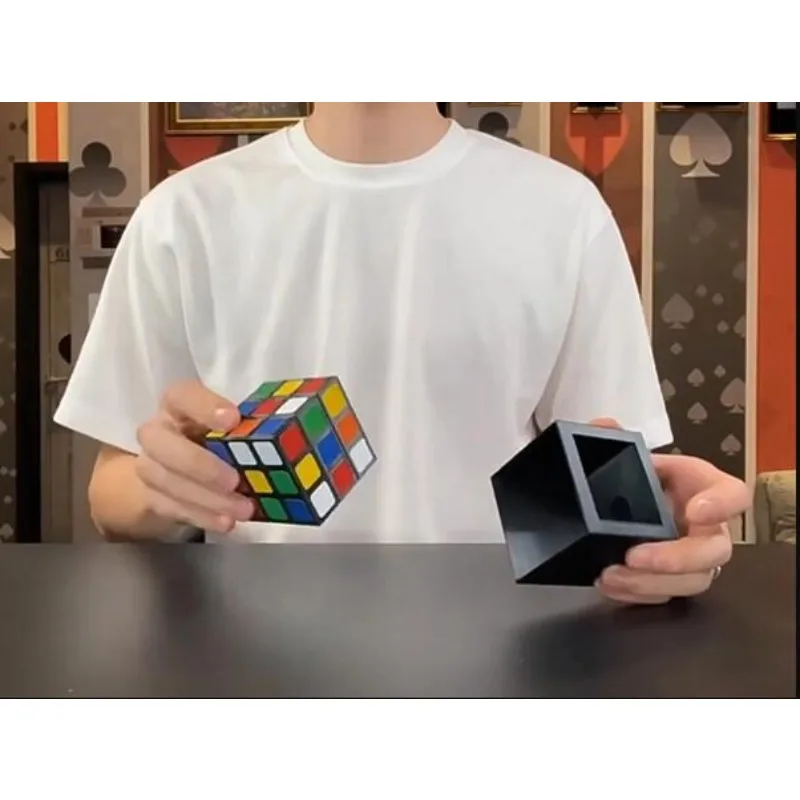 

Magic Vanishing Cube Close Up Tricks - Super Visual Illusion Prop Tools Gimmick for Magicians Stage Show Party Fun