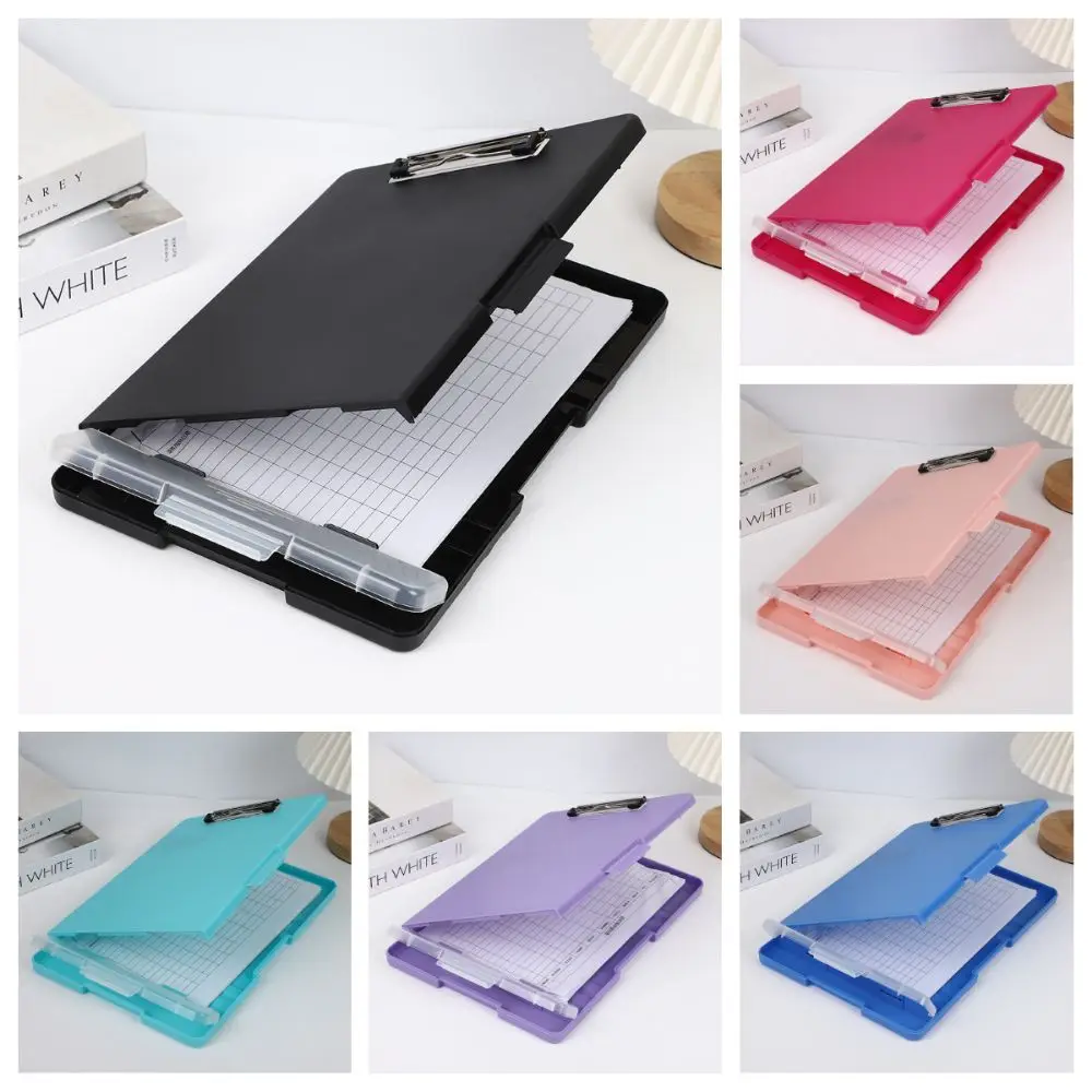 

A4 Office Folder Board Large Capacity Multi-functional Writing Board with Pen Slot Multicolor Document Manager