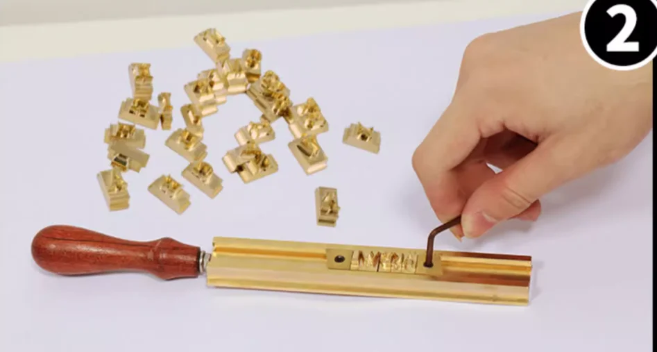 10mm Tall Copper Brass Alphabets Molds 52pcs Upper + Lower Case + T-shaped Clamp Holder , Customized Making
