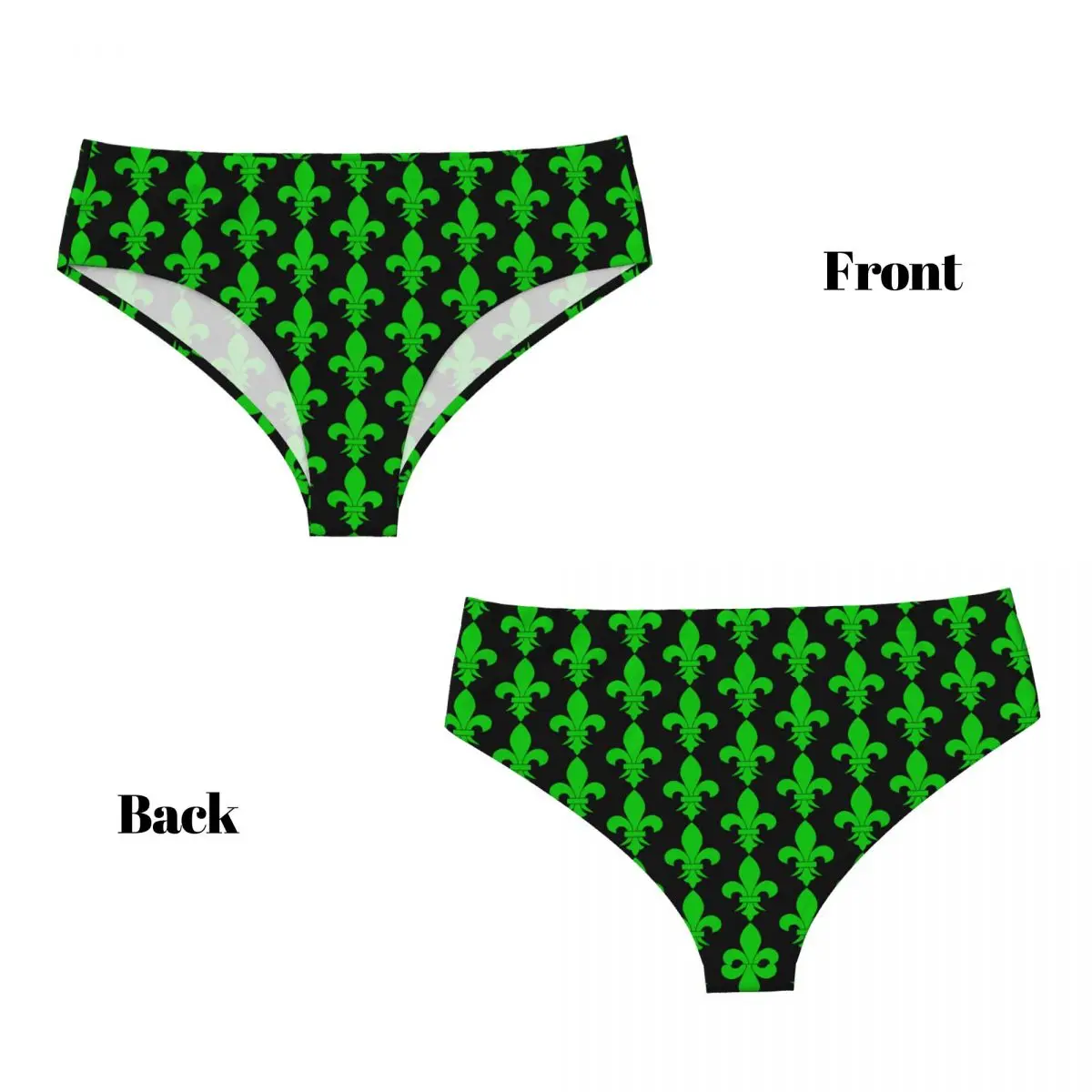 Custom Women Fleur-de-lis Panties Stretch Briefs Underwear