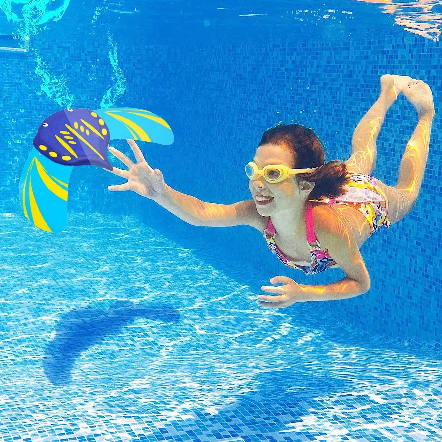 Stingray planeador subacuático, juguete de pez Diablo, hidrodinámico, Manta rayos, prensa hacia adelante, Mobula Pool, juego de buceo, regalo para niños