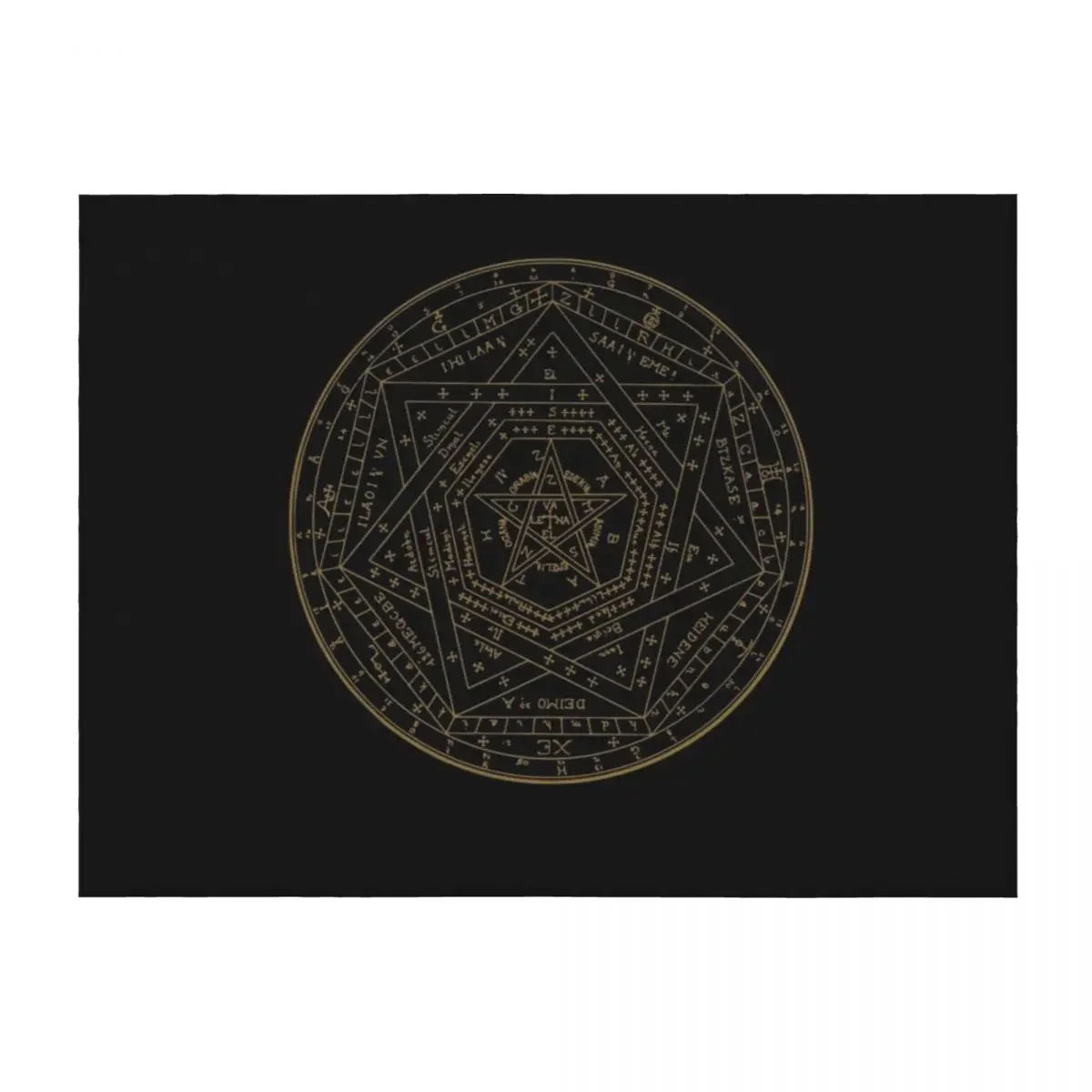 

Sigillum Dei Aemeth Sigil of Ameth Enochian John Dee Symbol Throw Blanket Loose Soft Plush Plaid Plaid Blankets