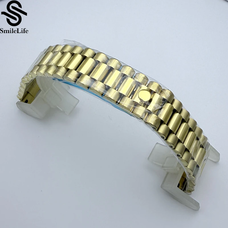 SmileLife 904L Stainless Steel NH35 VK63 Watch Band Universal Strap Folding Safety Buckle for Bracelet Strap 20mm Watch  Strap