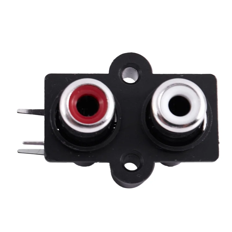 FULL-25Pcs PCB جبل 2 موقف ستيريو الصوت والفيديو جاك RCA موصل سالب