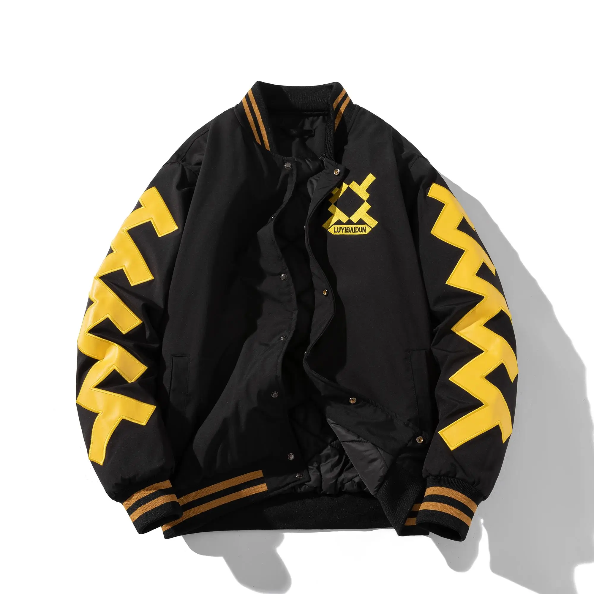 

Thiened American Sle, повседневная бейсбольная хлопковая куртка, мужская трендовая свободная куртка-пилот, зимняя верхняя одежда, пальто