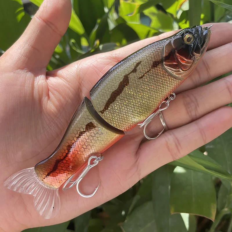 Swimbait-Angelköder 135mm 31g Mehrteiliger Langsam Sinkender Köder Wobbler Künstlicher Harter Köder für Bass, Hecht und Meeresfischerei
