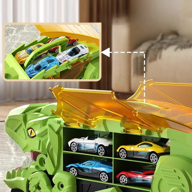 Dinosaur Devors Rail Car Car Toy Boys and Girls Tyrannosaurus Engineering Car Birthday Gift Wholesale 3-6 Year Old Baby Gift