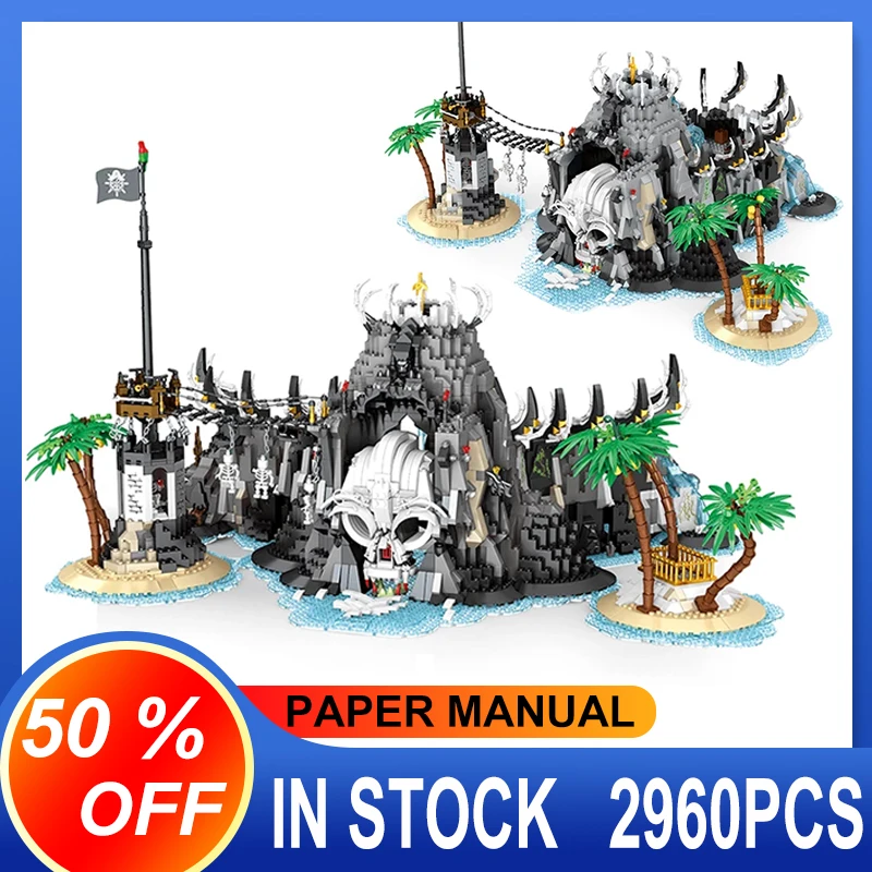 

Reobrix 66012 The Pirate bay Ship of corsair MOC Model 2960Pcs Building Blocks Bricks Puzzle Toys Birthday Gifts For Kids