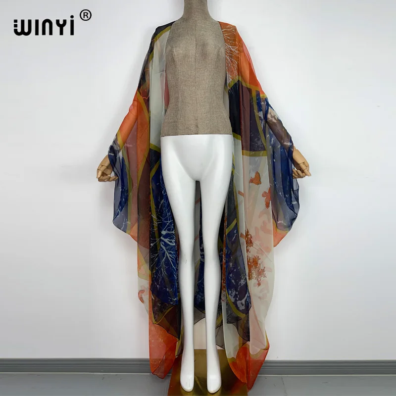 2022 WINYI elegancka sukienka plażowa Kaftan bikini słodka pani nowa strona sweter perspektywa sexy Boho wakacje rękaw w kształcie skrzydła