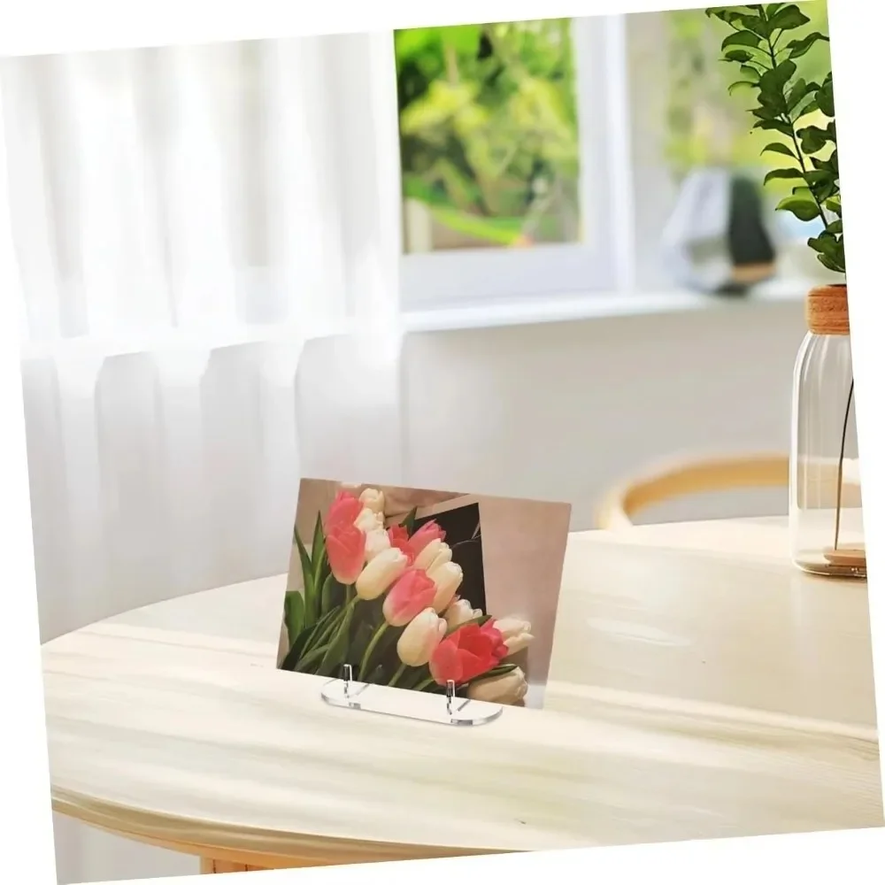 1 قطعة حامل أكريليك شفاف حامل عرض حامل أكريليك حامل عرض متعدد الوظائف لبطاقات اللوحة