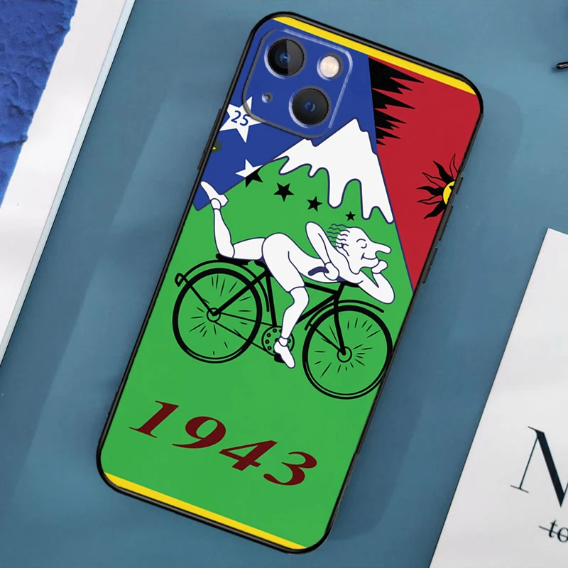 LSD Albert Hofmann Bicycle Day Phone Case For iPhone 16 15 13 12 11 14 Pro Max Mini X XR XS MAX Plus Back Cover