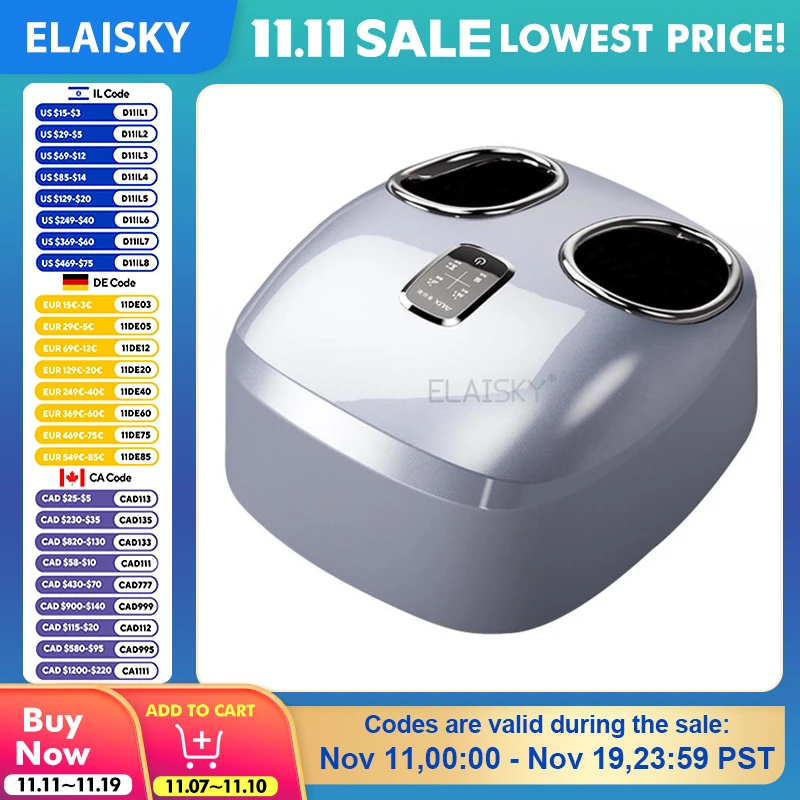 

Electric Foot Massager Machine For Parents Therapy Shiatsu Kneading Roller Feet Massage Muscle Relax Pain Relief Foot Care Spa