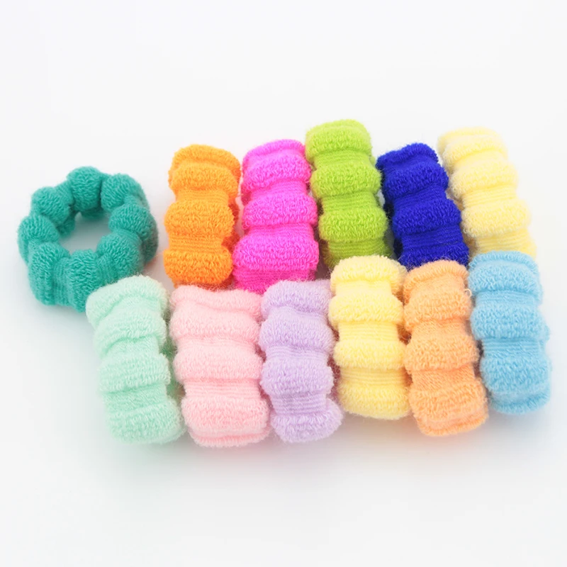 Colorful Towel Hair Scrunchies for Women Girls Casual Soft Ponytail Holder Ties Rope Elastics Bands Fashion Hair Accessories