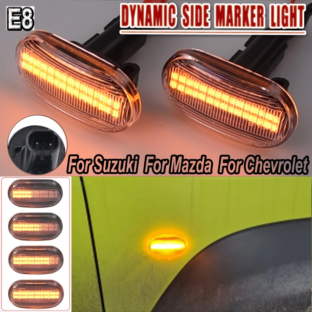 Upgrade Appearance Dynamic LED Side Marker Turn Signal Indicator Repeater Light For SUZUKI JIMNY JB64W JB74 JB23 JB64 1999-2019