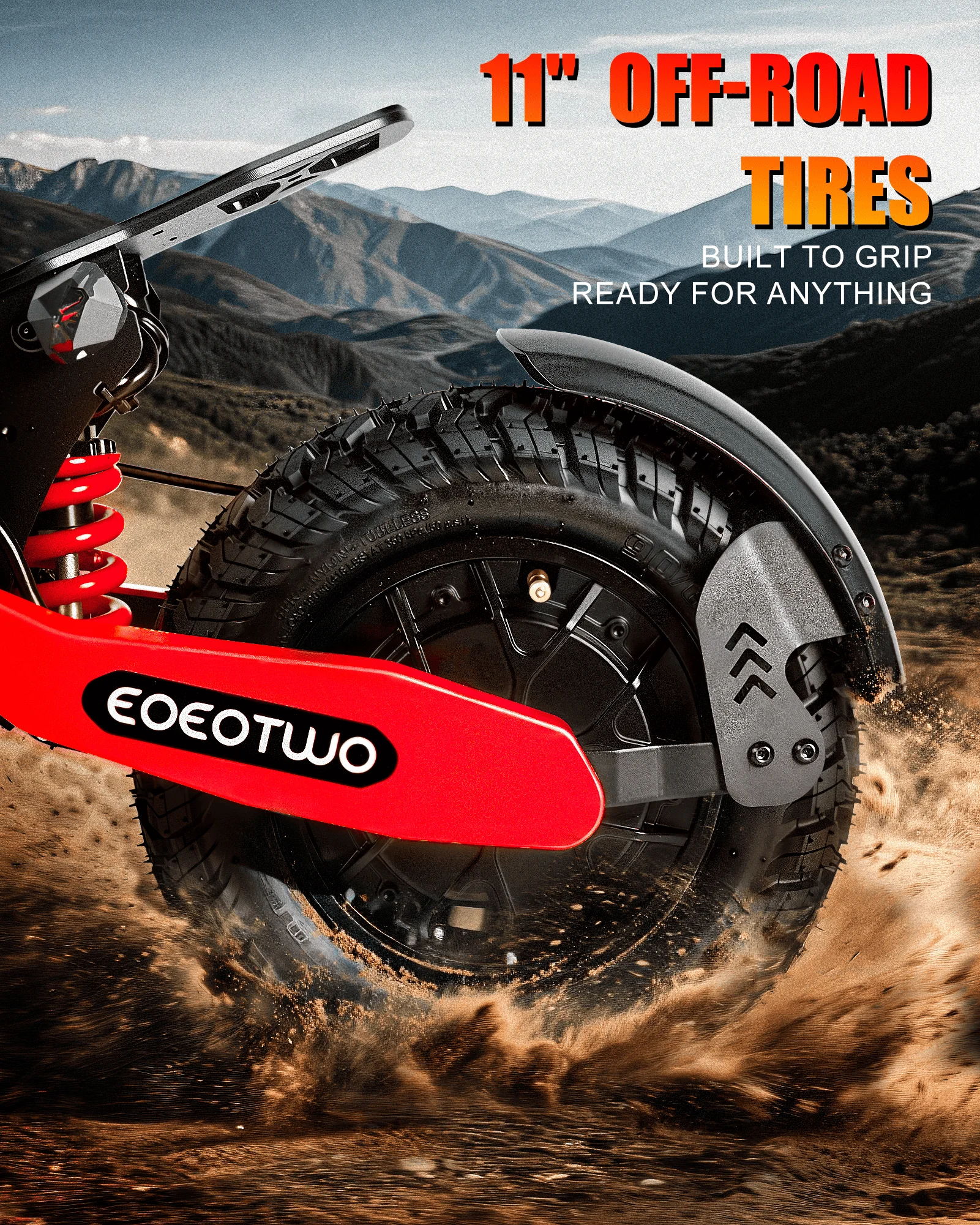 سكوتر كهربائي، محرك 1200 وات، نطاق أقصى 40/20 ميل وسرعة علوية 28 ميل في الساعة، إطارات للطرق الوعرة مقاس 11 بوصة، فرامل مزدوجة تعليق مزدوج سكوتر إلكتروني للكبار