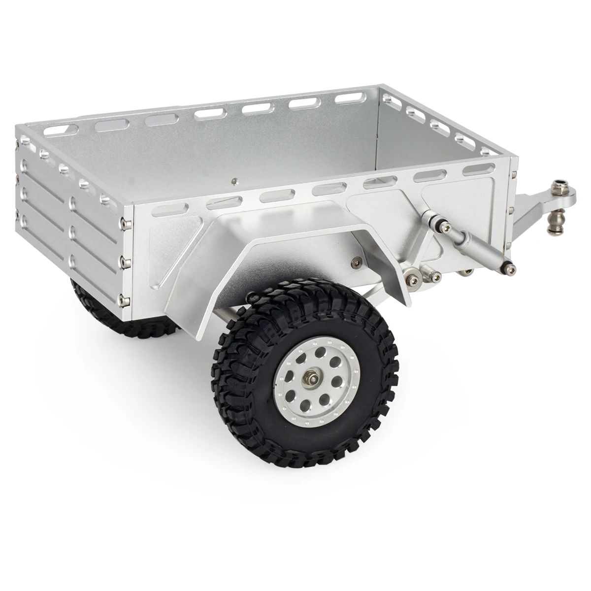 

TRX4M Aluminum Utility Trailer with Hitch for 1/18 RC Crawler Car TRX4-M Defender Bronco K10 Scale Upgrade Parts