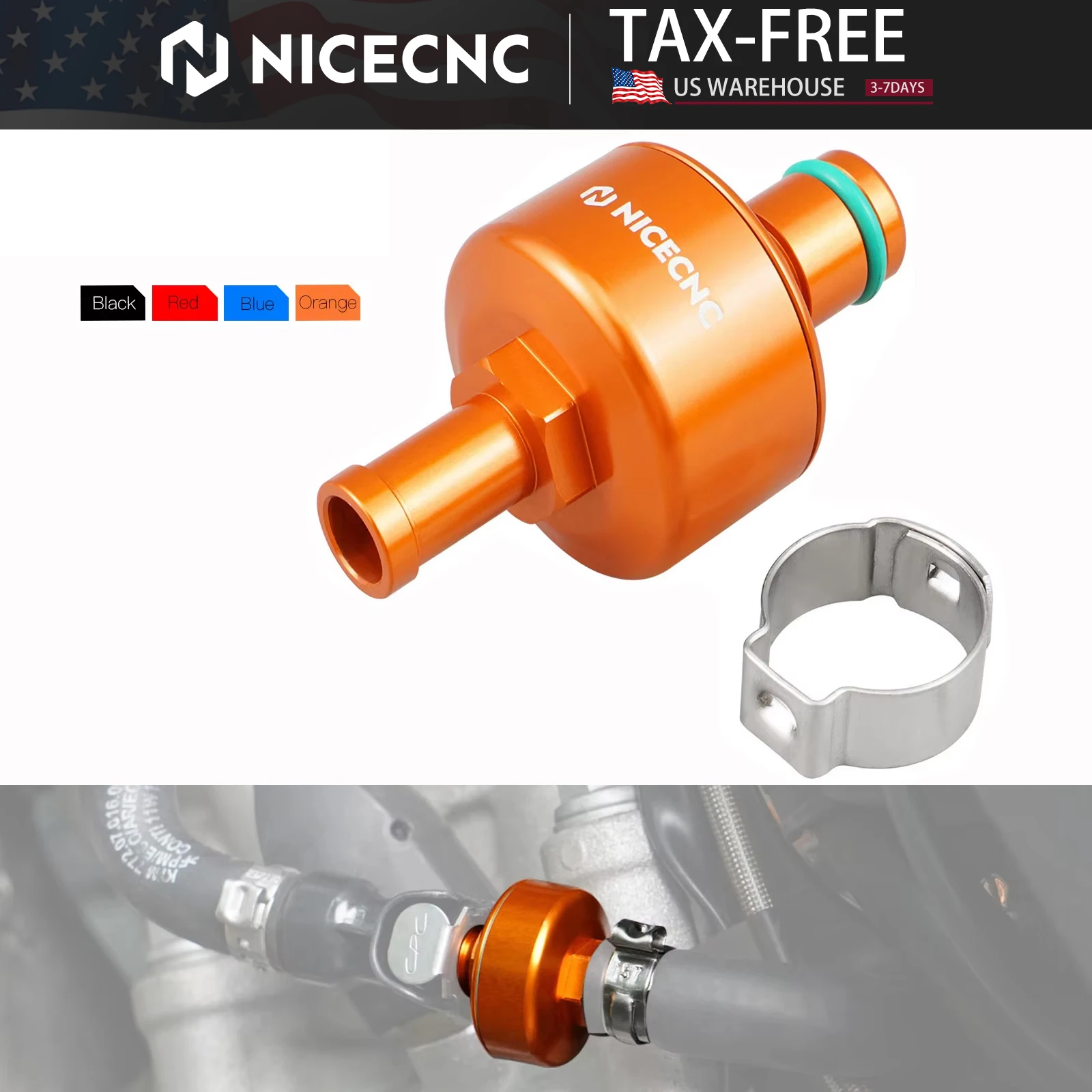 

NICECNC Fuel Filter For KTM EXC XC XCW SIX DAYS TPI SXF XCF EXC-F XCF-W 150 250 300 350 450 500 CNC-machined 6061-T6 Aluminum