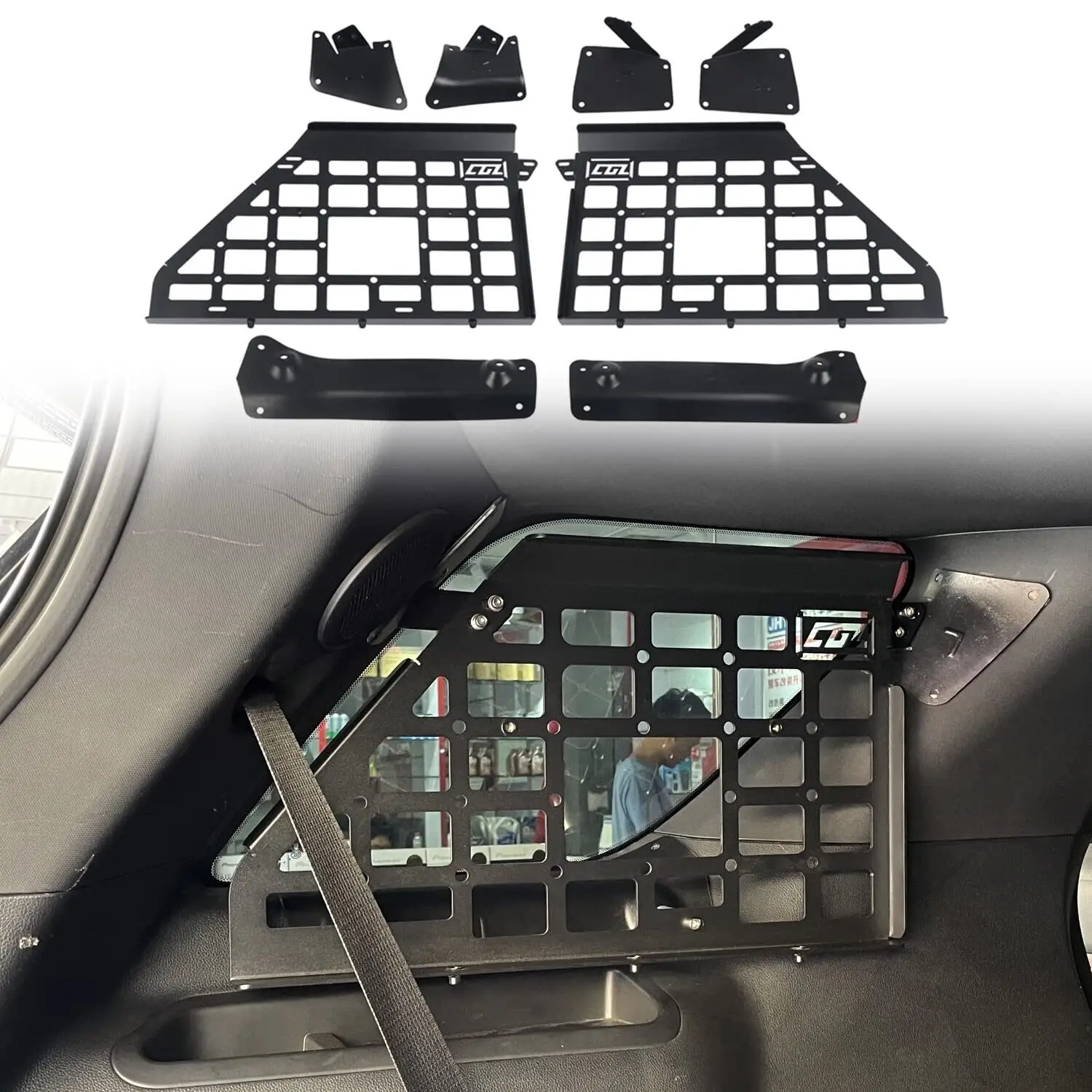 

For Ford Explorer 2011-2019 Side Window Shelf Car Rear Trunk Storage Panel Debris Rack Molle Panel Interior Accessories