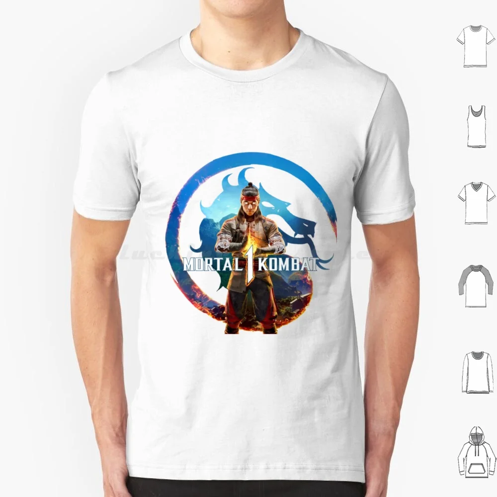Mortal Kombat 1 Promo T Shirt 6xl Cotton Cool Tee Liu Kan God Game Mortal Kombat Ps5