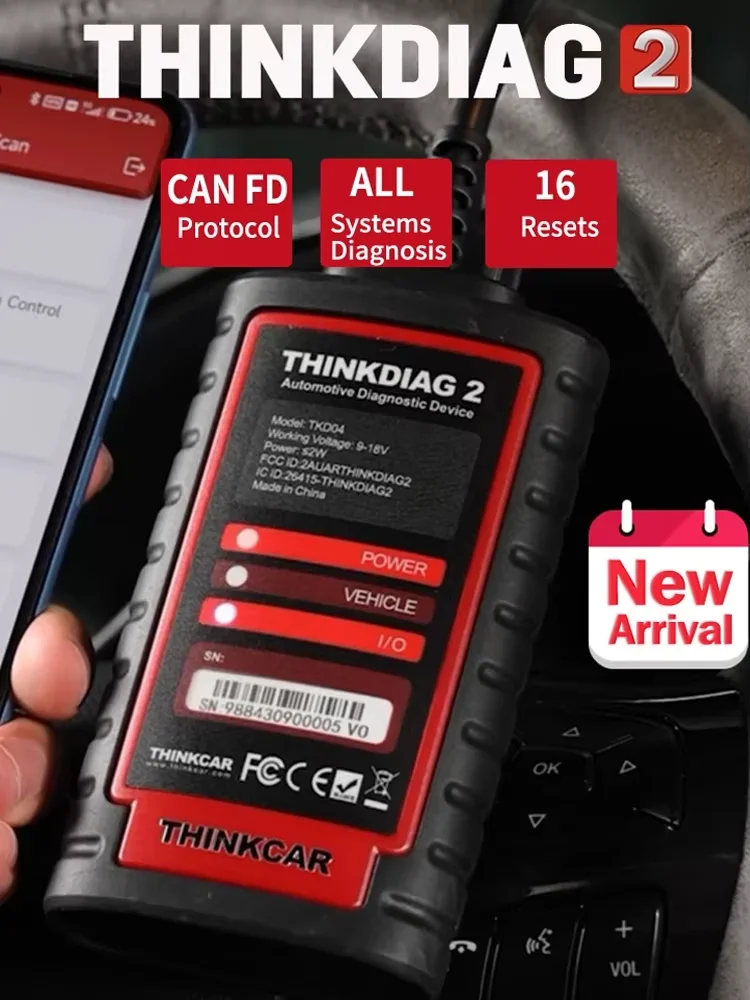 2026 THINKDIAG 2 Skaner OBD2 do samochodów Dwukierunkowy CANFD Narzędzie do diagnostyki wszystkich systemów — Zdjęcie 3 z 3