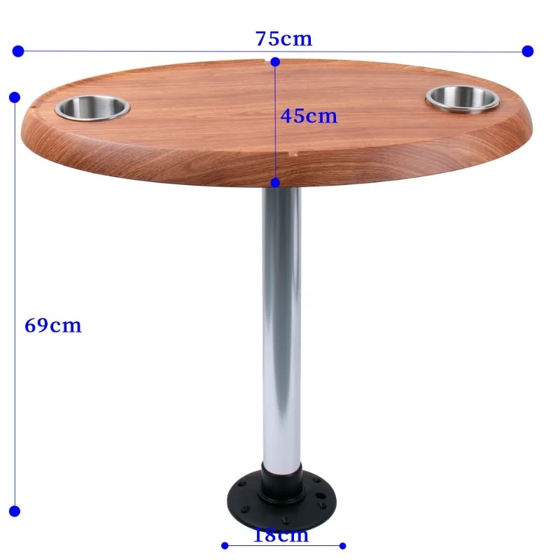 Aluminum Round Tea Coffee Side Table Hardware Fittings For Living Room Balcony Household Leisure Furniture Assembly