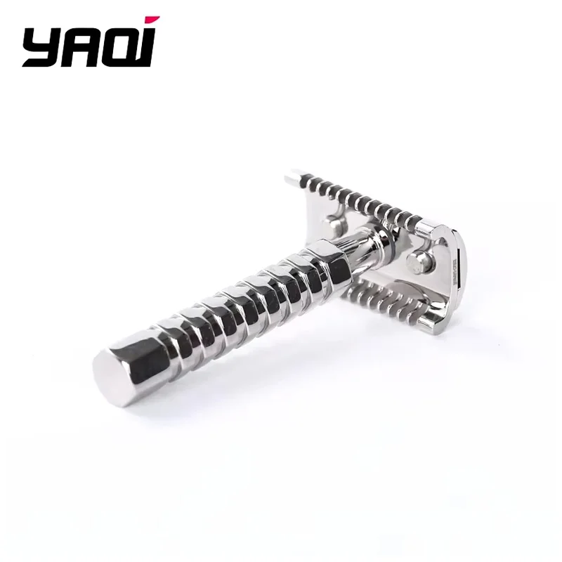 YAQI Beard Shaver Wet Shave Tools Duomo Stainless Steel Safety Razor Comfortable Shaving Safety Razor Men Shaving Products