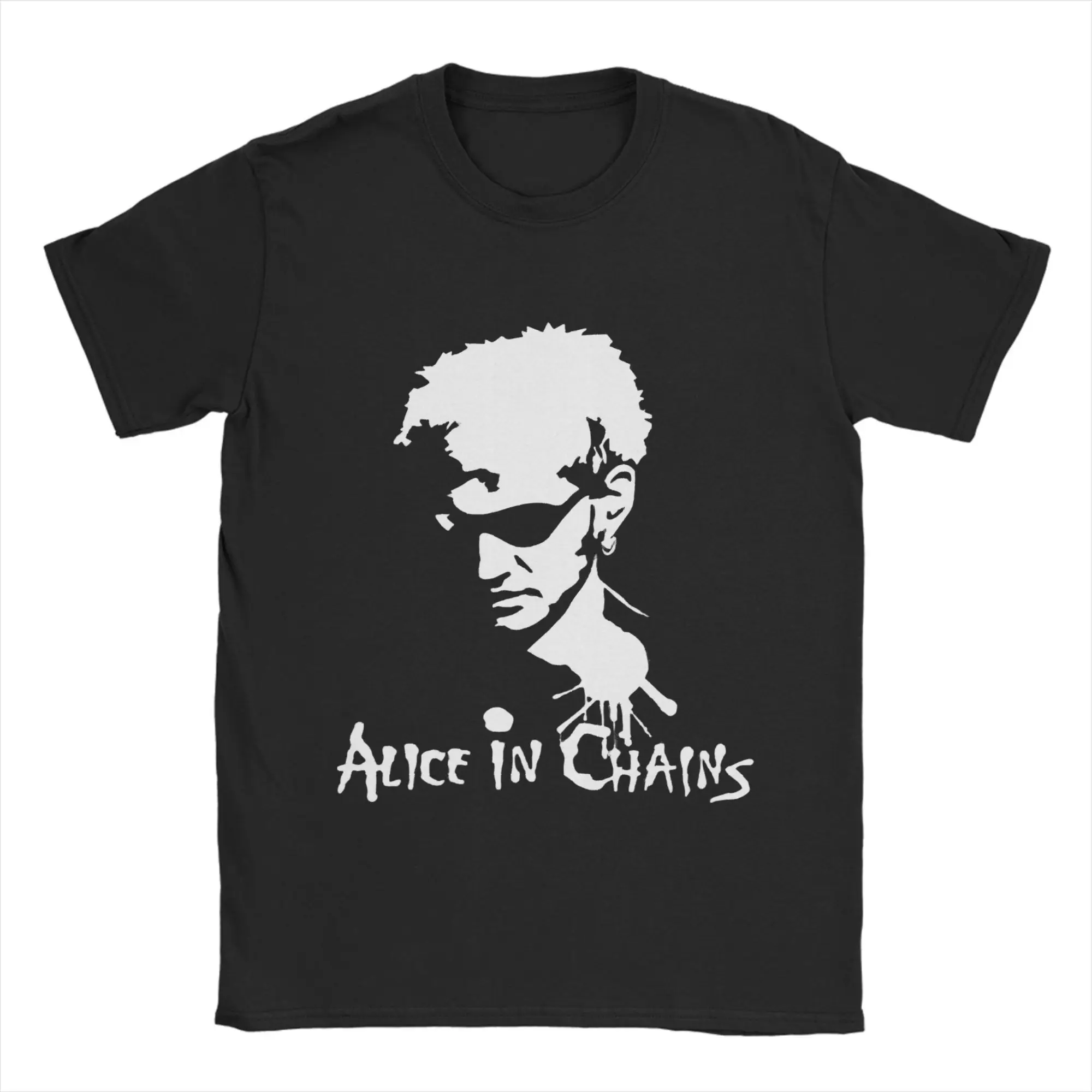 Alice in Chains Band   Men's T Shirts  Cool Tees Short Sleeve Crew Neck T-Shirt 100% Cotton 4XL 5XL Tops