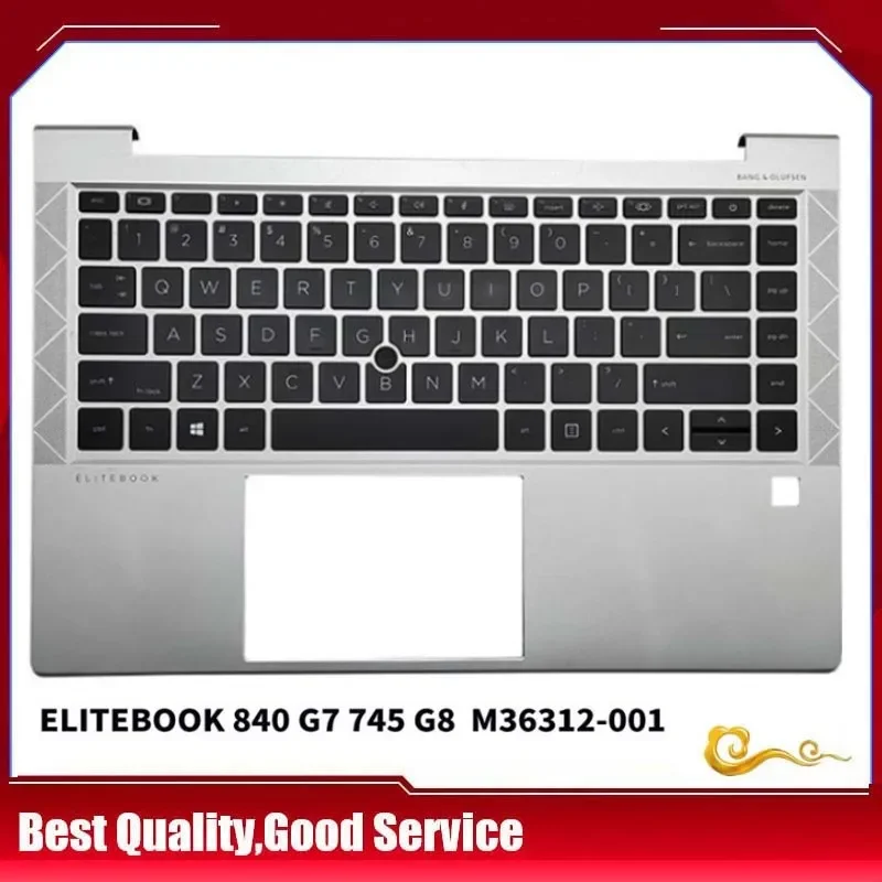 YUEBEISHENG          New/org For HP ZBOOK HP elitebook 840 G7 G6 Palmrest US Keyboard Upper cover M36312-001, Silver