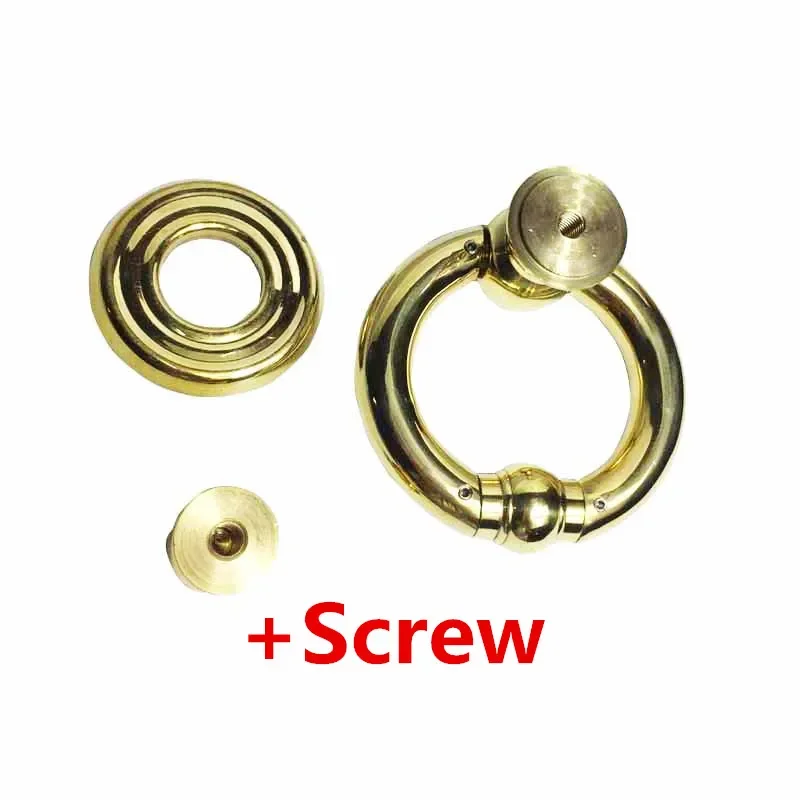 1Pcs Gold or Bronze Solid Brass Knocking For Door Morden Glass Wooden Door Knocker Gate Pull Knob Ring Handle For Dec Hardware