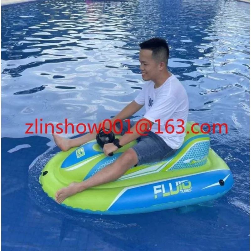 Inflatable Motorboat Water Toy for Kids Children's Surfing Play Equipment-Jet Ski Sea Scooter for Water Amusement Facilities
