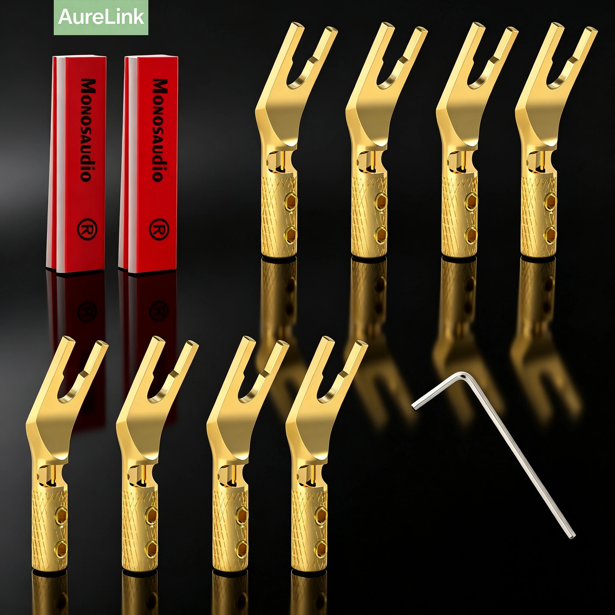 Banana Plug - Monosaudio 8Pcs Pure Copper Y Plug