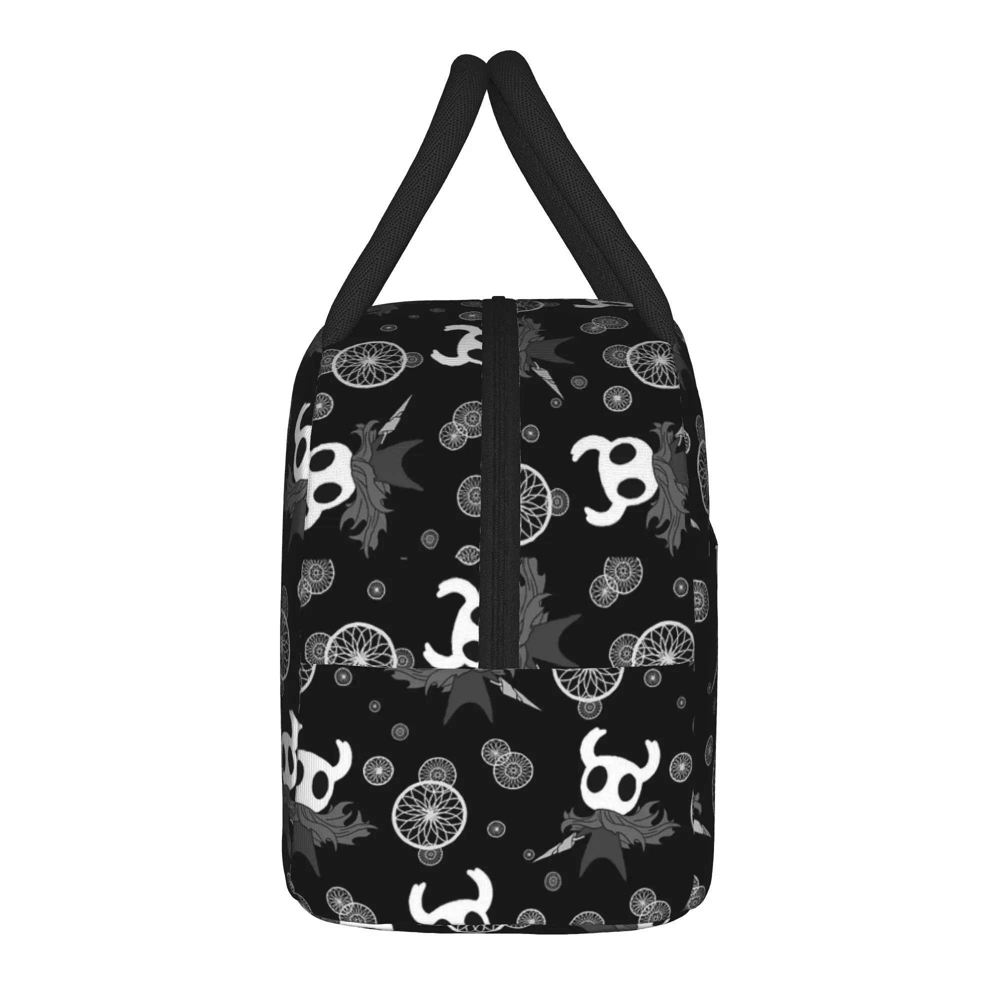 Hollow Knight Insulated Lunch Bag Portable Game Cartoon Reusable Thermal Bag Tote Lunch Box Beach  Travel Bento Pouch