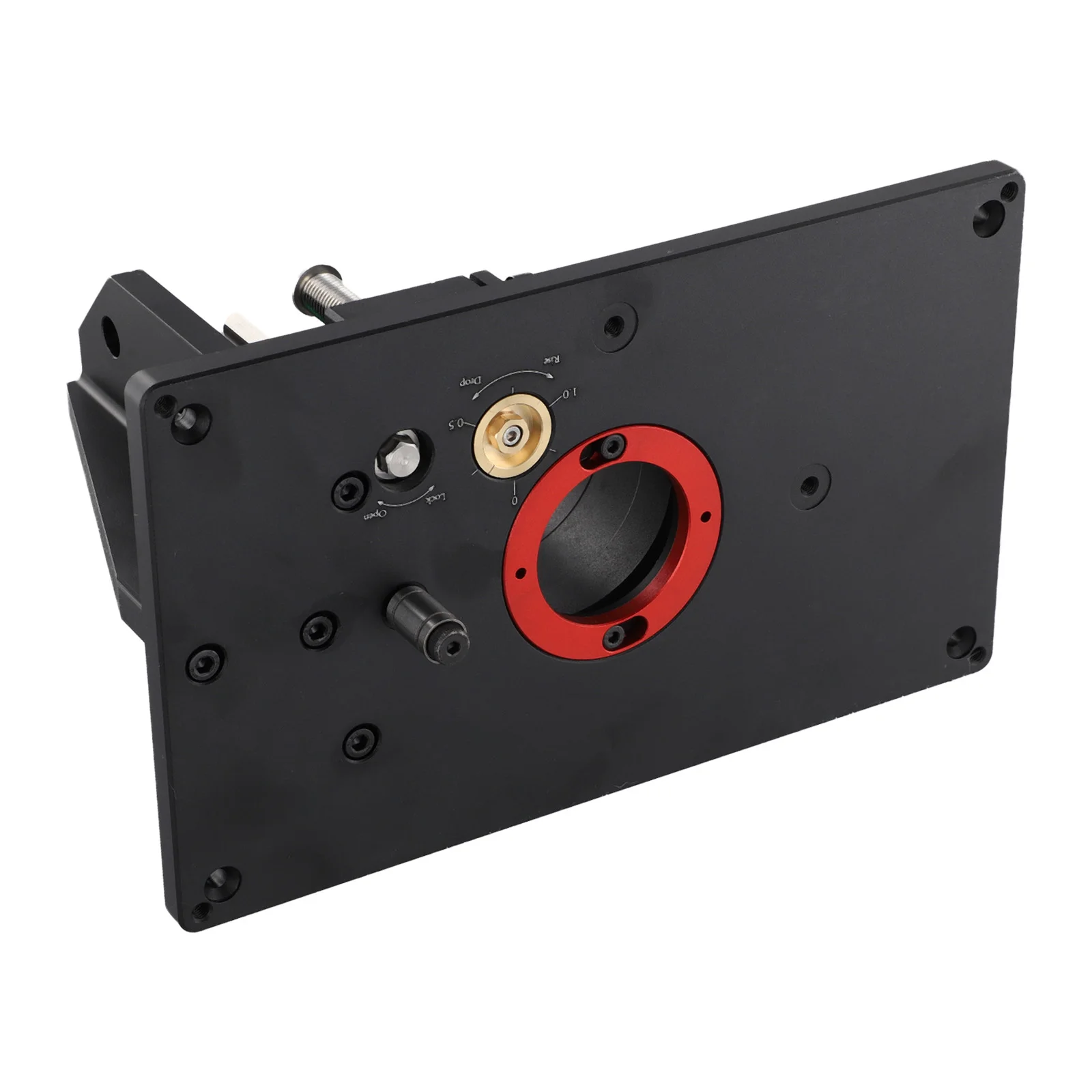 Aluminum Alloy Inverted Router Lift Table 0-57mm Height Adjustment For 65mm Trimming Machine Woodworking Jig Template Tool