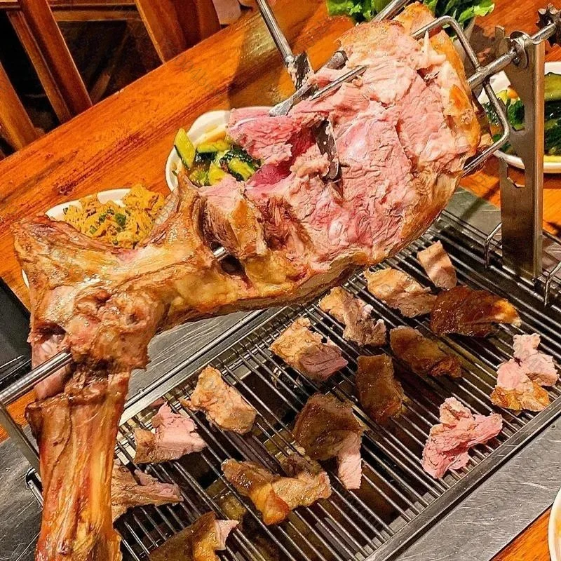 Korean barbecue oven Commercial roast lamb leg stove Barbecue shop barbecue oven Stainless steel rectangular carbon oven