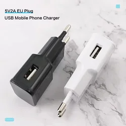 Universal Phone Charger Wall Adapter 5V 2A Mobile Phone Fast Charging 2 Ports USB Quick Charger For iPhone 14 15 Xiaomi Huawei