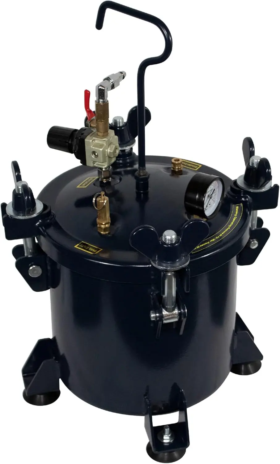 

2.5 Gallon Epoxy Resin Casting Pressure Pot with 80 PSI Max, Portable Steel Tank for Crafting