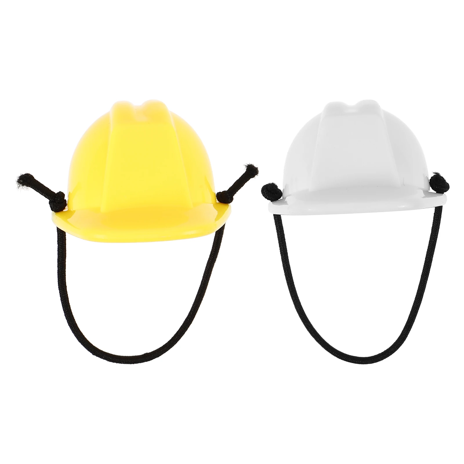 

2pcs Lizard Hats Mini Stylish Plastic Bucket Hats for Reptiles Lightweight Comfortable Pet Decor Yellow White Dog Accessories