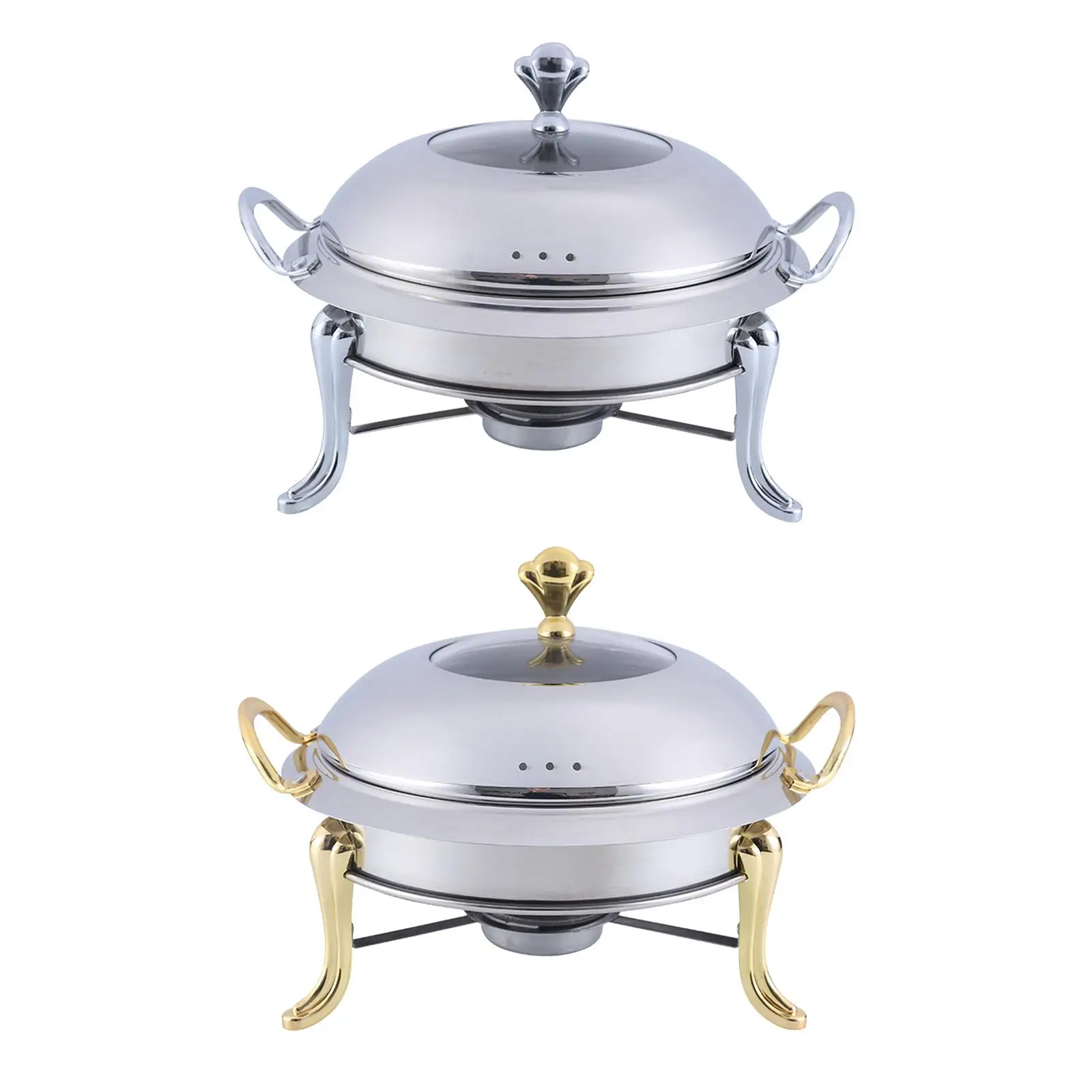 Solid Boiler Stovetop Stainless Steel Chafing Dish Buffet Cookware Set Cooking